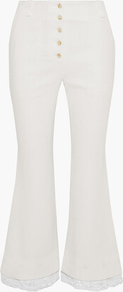 Proenza Schouler Lace-trimmed Cady Kick-flare Pants