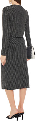 Reformation Metallic Stretch-knit Midi Dress