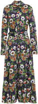 Thumbnail for your product : Borgo de Nor Augusta Belted Floral-print Cotton-poplin Midi Shirt Dress