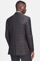 Thumbnail for your product : Canali Classic Fit Brown Plaid Sport Coat