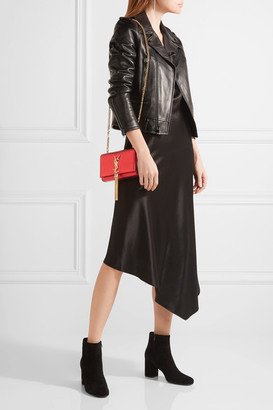 Saint Laurent Monogramme Kate Small Metallic Textured-leather Shoulder Bag