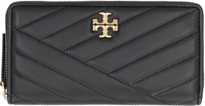 Kira Chevron Leather Zip Continental Wallet