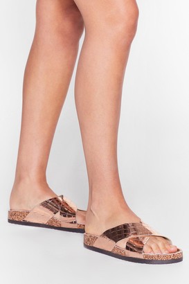 rose gold strappy wedges