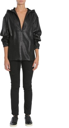 Saint Laurent Textured Zip-Up Hoodie