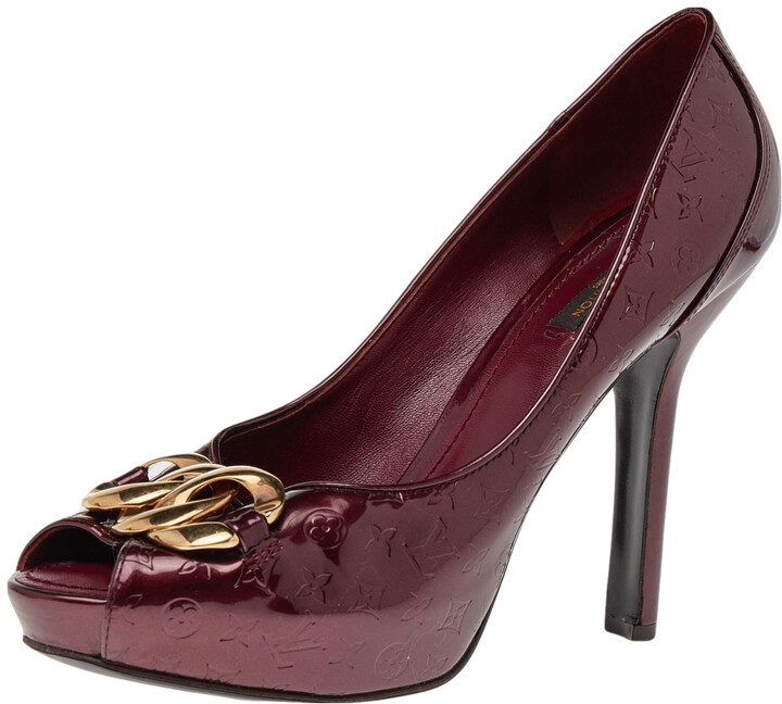 Peep Toe Burgundy Shoes | Shop The Largest Collection | ShopStyle