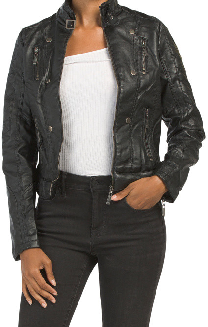 leather jacket for girl online shopping