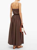 Thumbnail for your product : Matteau - Elasticated-waist Cotton-poplin Maxi Dress - Womens - Nude