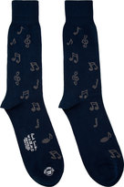 Thumbnail for your product : Paul Smith Navy Music Note Socks