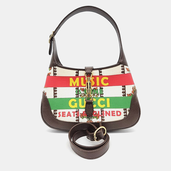 Gucci Multicolor Canvas Jackie 1961 Small Hobo Bag