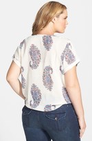 Thumbnail for your product : Lucky Brand Tie Front Paisley Top (Plus Size)