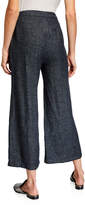 Thumbnail for your product : Eileen Fisher Tweedy Hemp/Cotton Wide-Leg Crop Pants