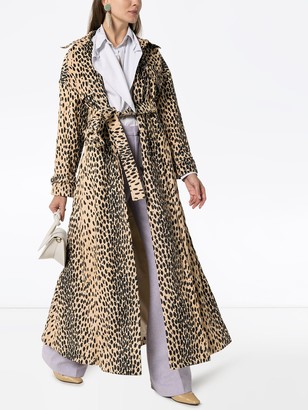 Jacquemus Leopard-Print Belted Trench Coat