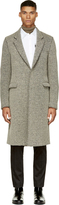 Thumbnail for your product : CNC Costume National Grey Mélange Wool Long Overcoat