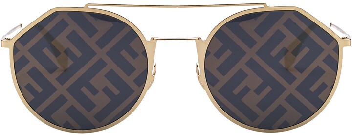 fendi round frame sunglasses