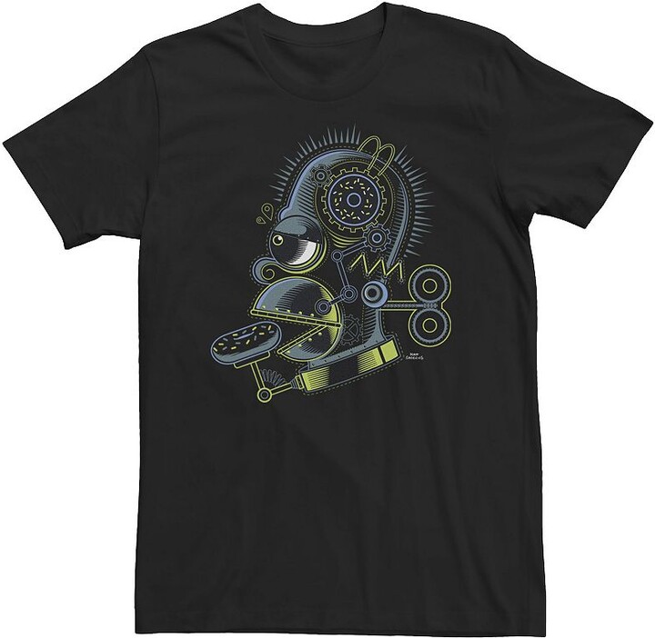 Licensed Character Big & Tall The Simpsons Cyber Homer Side Profile Tee