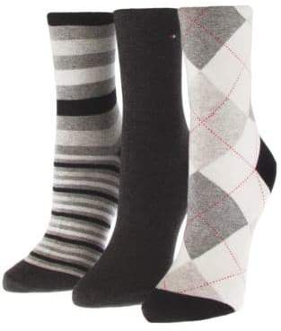 Tommy Hilfiger 3-Pack Assorted Crew Socks