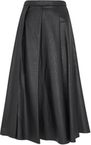 Thumbnail for your product : J.W.Anderson Black pleated faux leather skirt