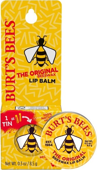 Burt's Bees Original Beeswax Paper Tube Lip Balm 0.34 oz. blister box