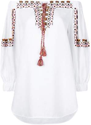 Ermanno Scervino lace-up embroidered tunic