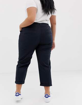 ASOS Curve Design Curve Chino Trousers In Navy