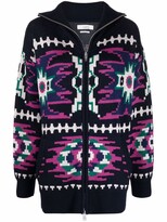 Thumbnail for your product : Etoile Isabel Marant Patterned Intarsia-Knit Cardigan
