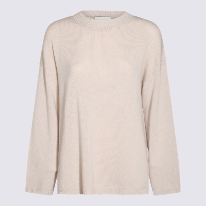 Allude Ecru Wool Knitwear