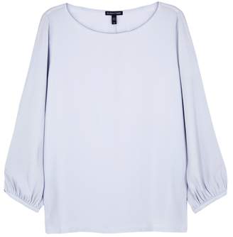 Eileen Fisher Ice Blue Silk Crepe Top