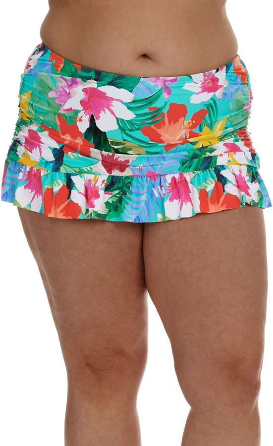 La Blanca Tropea Ruffle Swim Skirt - ShopStyle Plus Size Clothing