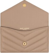 Thumbnail for your product : Saint Laurent Cassandre Matelasse Fragments Flap Card Case in Quilted Lambskin