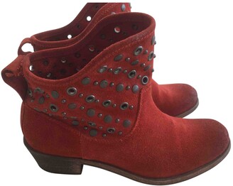 Hoss Intropia red Suede Boots