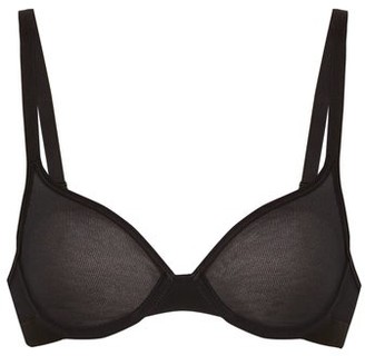 Negative Underwear Sieve Underwired Demi-cup Mesh Bra - Womens - Black