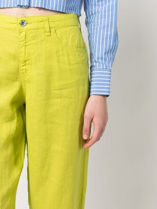 Emporio Armani Wide-Leg Linen Trousers
