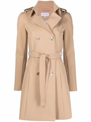 Patrizia Pepe Double-Breasted Belted Trench Coat