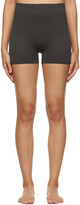 Thumbnail for your product : SKIMS Brown Stretch Rib Boy Shorts