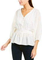 Thumbnail for your product : Trina Turk Monochrome Linen-Blend Top