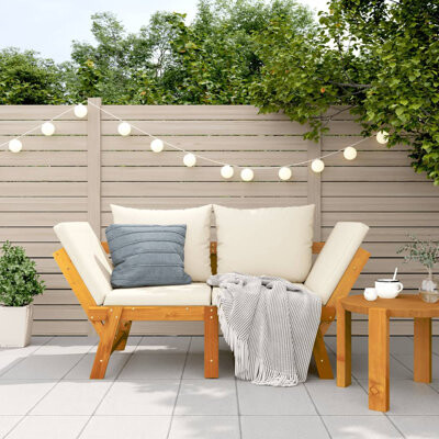 Vidaxl Garden Bench Solid Acacia Wood 2-In-1 Adjustable