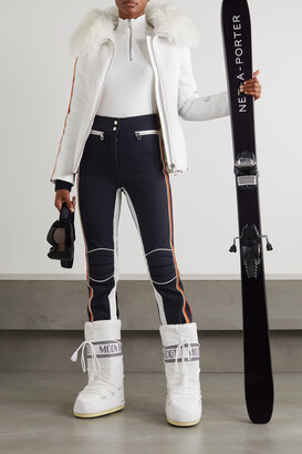 Chloé + Fusalp Striped Paneled Bootcut Ski Pants - Blue - ShopStyle