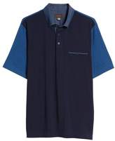 Thumbnail for your product : Thomas Dean Colorblock Button Down Polo
