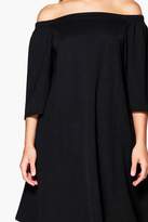 Thumbnail for your product : boohoo Plus Nina Off Shoulder Swing Dress