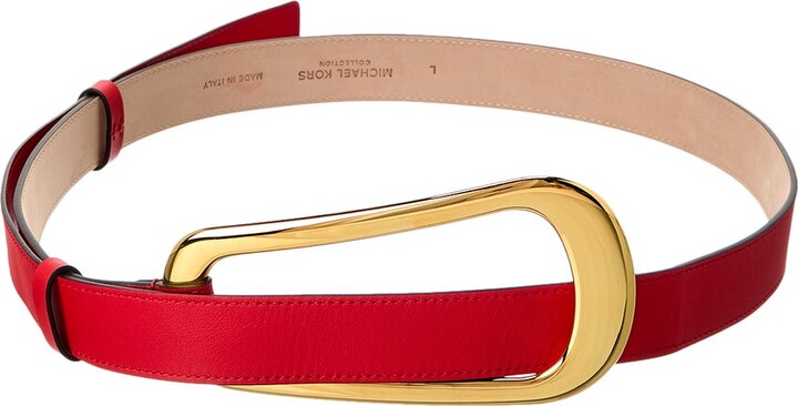 michael kors red belt