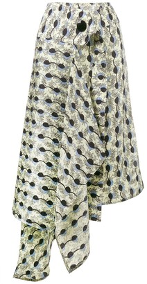 Marni Garland print asymmetric skirt