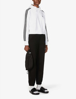 Thumbnail for your product : adidas Logo-embroidered cropped cotton-jersey hoody