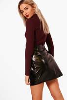 Thumbnail for your product : boohoo Keyhole Turtle Neck Jumper