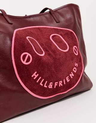 Hill & Friends Hill and Friends Happy leather oxblood slouchy tote shopper bag