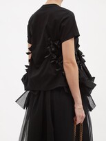 Thumbnail for your product : Noir Kei Ninomiya Bow-trim Cotton-jersey T-shirt - Black