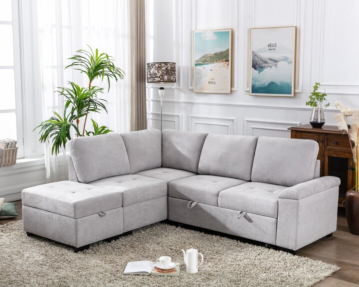 HOMEBAY 86" LShape Sleeper Sectional Sofa ShopStyle