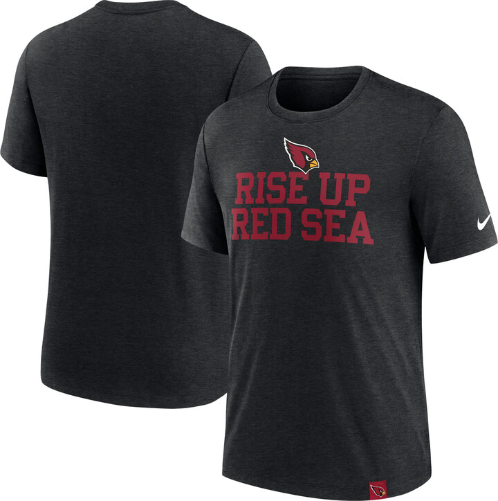 Men's Nike Heather Black Arizona Cardinals Blitz Tri-Blend T-Shirt