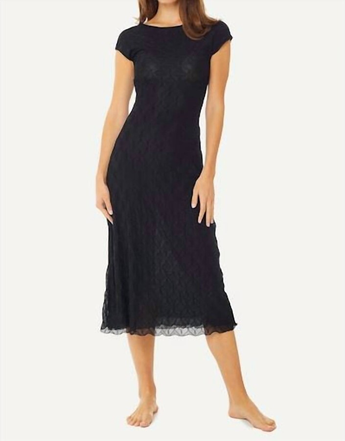 FIND ME NOW Diamond Mesh Backless Dress In Black