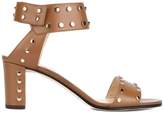 Thumbnail for your product : Jimmy Choo Tan Leather Stud Veto 65 sandals