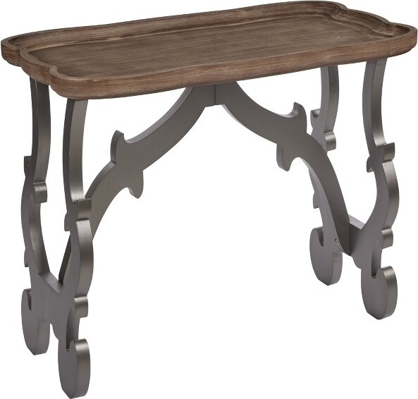 eHemco eHemcoAncientStyleCoffeeTableSideTableforLivingRoom,BlackLegsandNaturalFinish,Large